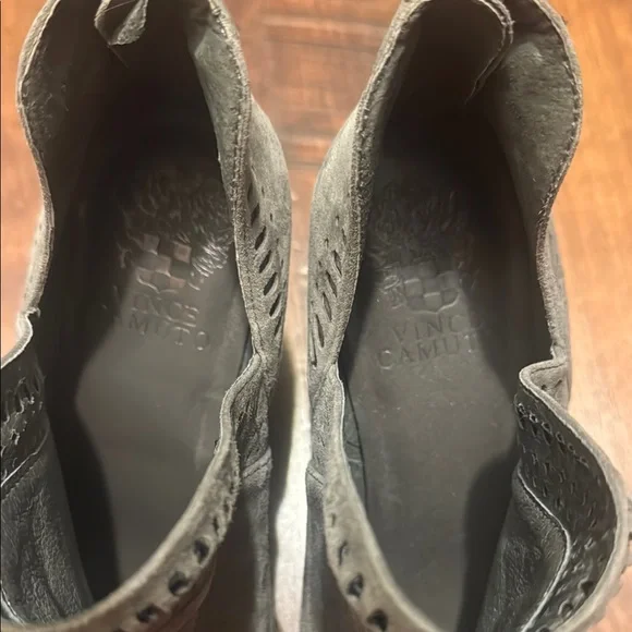 Gray Vince Camuto Suede Ankle Boots 7.5 - Picture 5 of 11